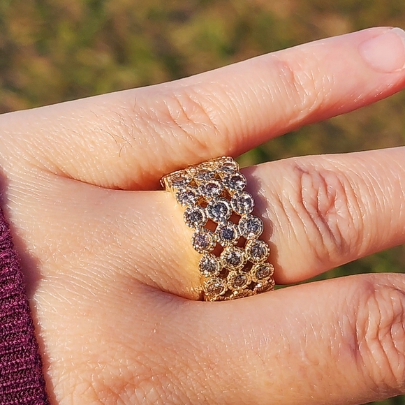 5.40ct Diamond 14k Eternity Three Row Size 9 - Picture 6 of 8